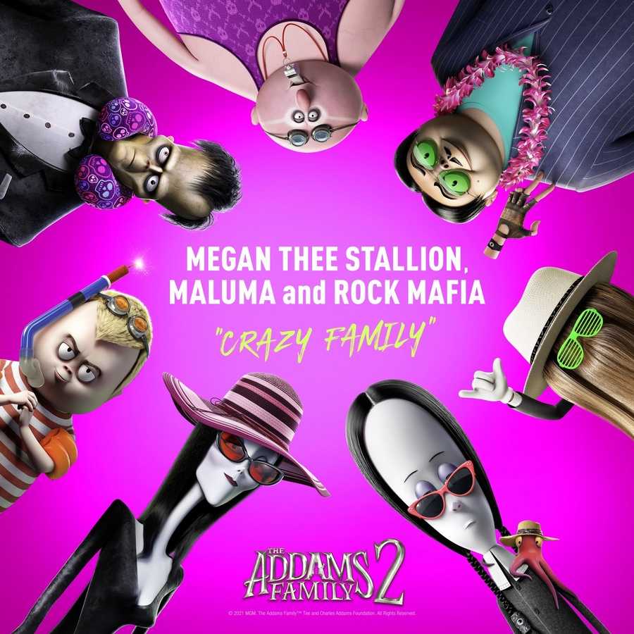 Megan Thee Stallion, Maluma & Rock Mafia - Crazy Family (From the Addams Family 2)